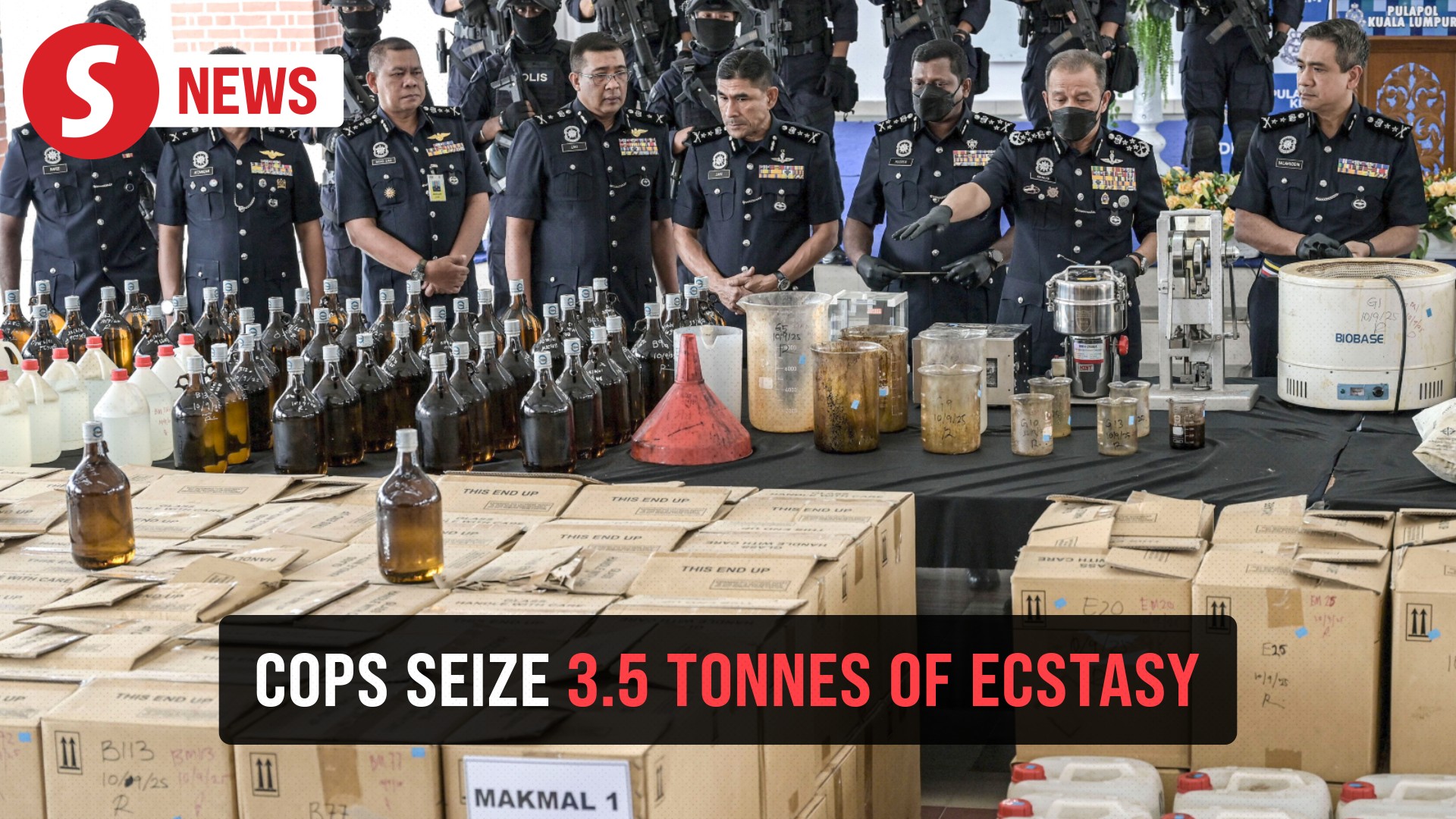 Police have seized over 3.5 tonnes of MDMA, also known as ecstasy ...