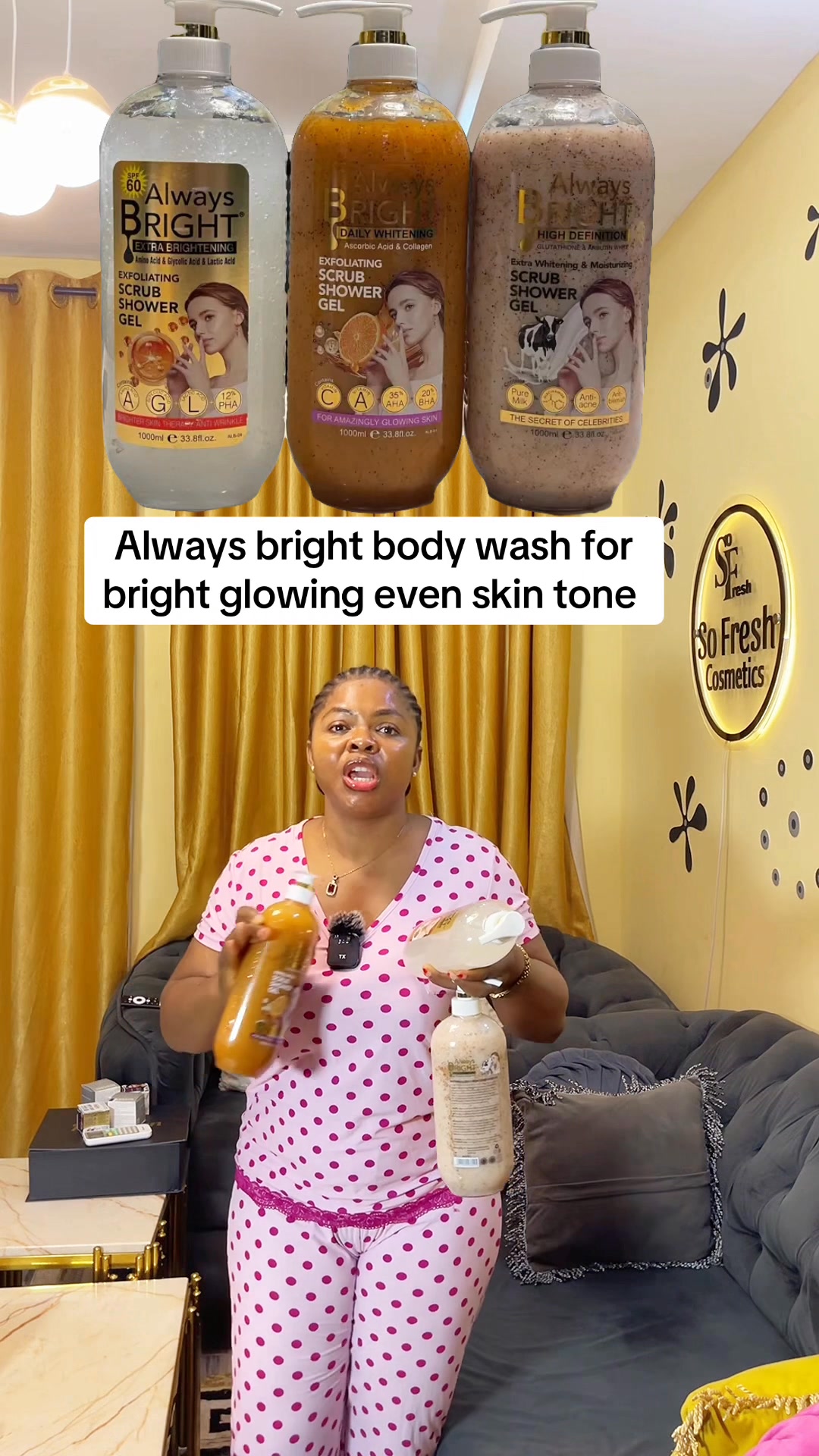 Looking for an affordable body wash that glows and brightens your skin use always bright body wash | Nkemdilim Love