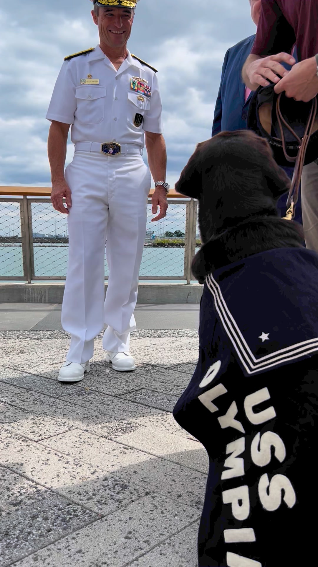 Bond, the Naval History and Heritage Command facilities dog, offers a ...