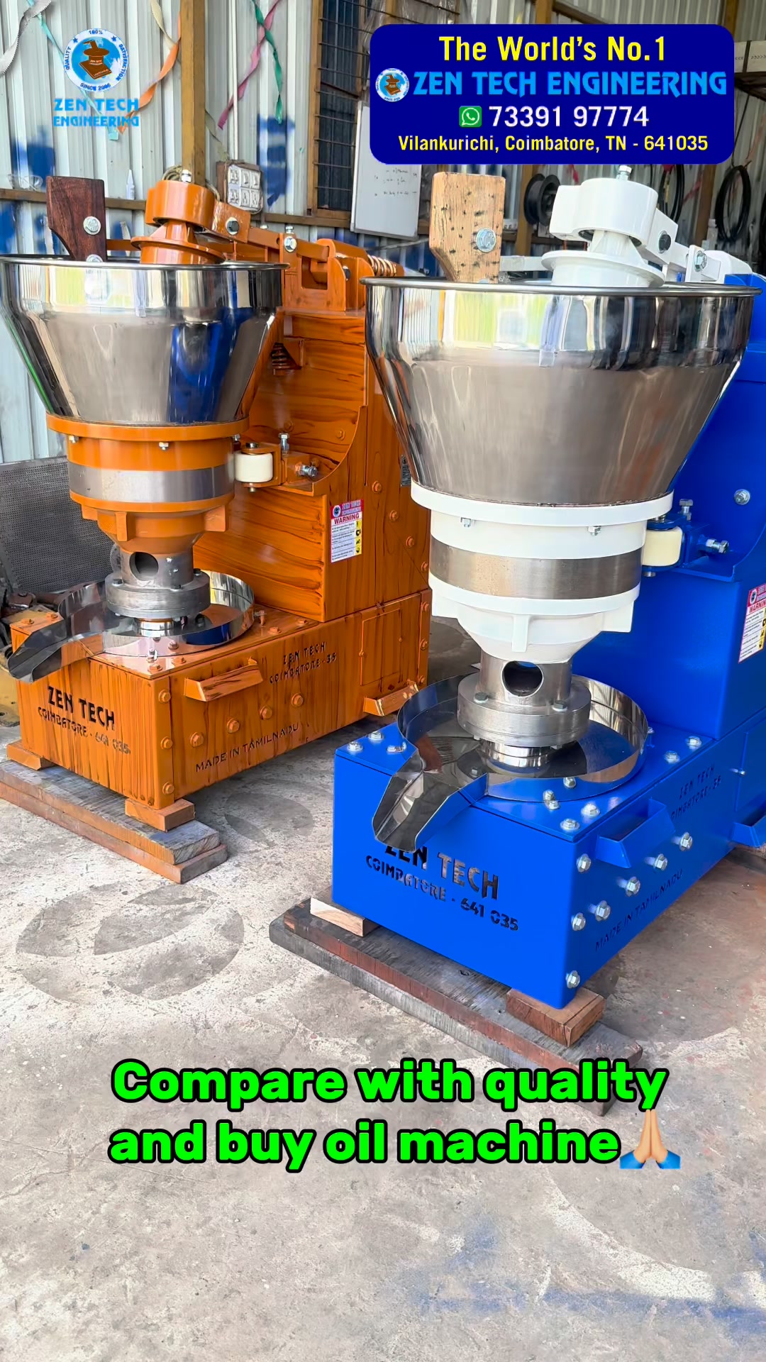 100% Satisfied Customers of ZENTECH's Cold PressOil Machine in