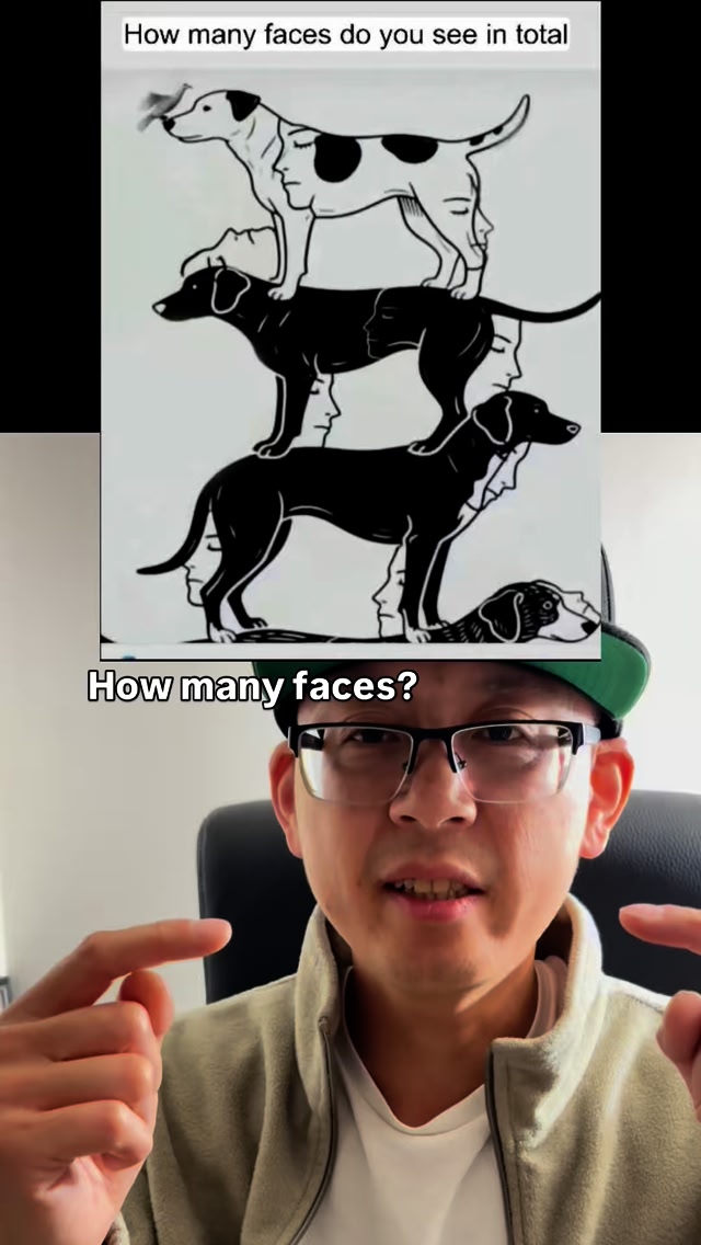 How many faces do you see in this image? #mindtrick #reels ...