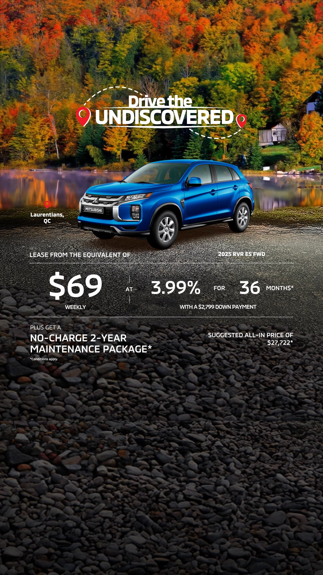 Get behind the wheel. Lease the RVR for 3.99% for 36 months and get a ...