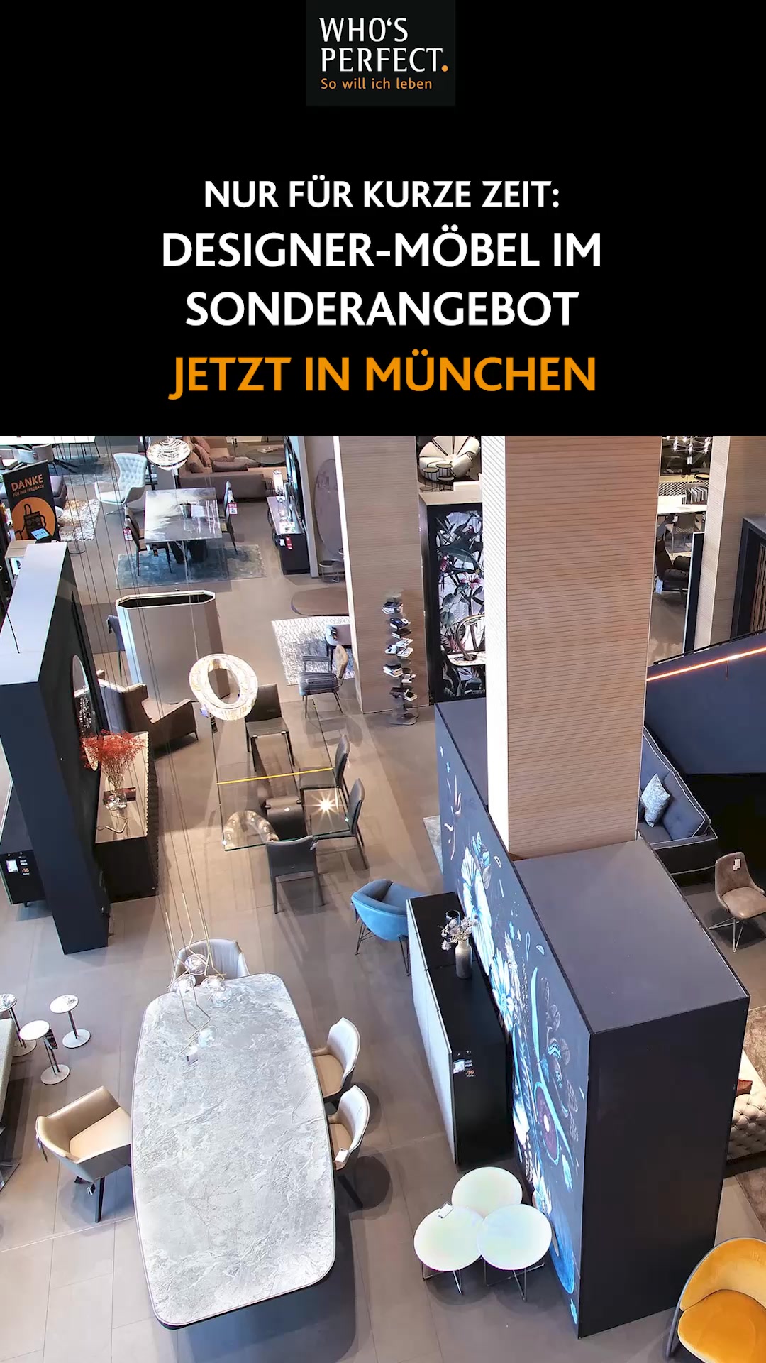 Jetzt bei Who's Perfect in München:, Sorgfältig ausgewählte Designermöbel aus Italien zum Sonderangebot., - Designer-Sofas ab 1399 €, - Designer-Esstische ab 995 €,