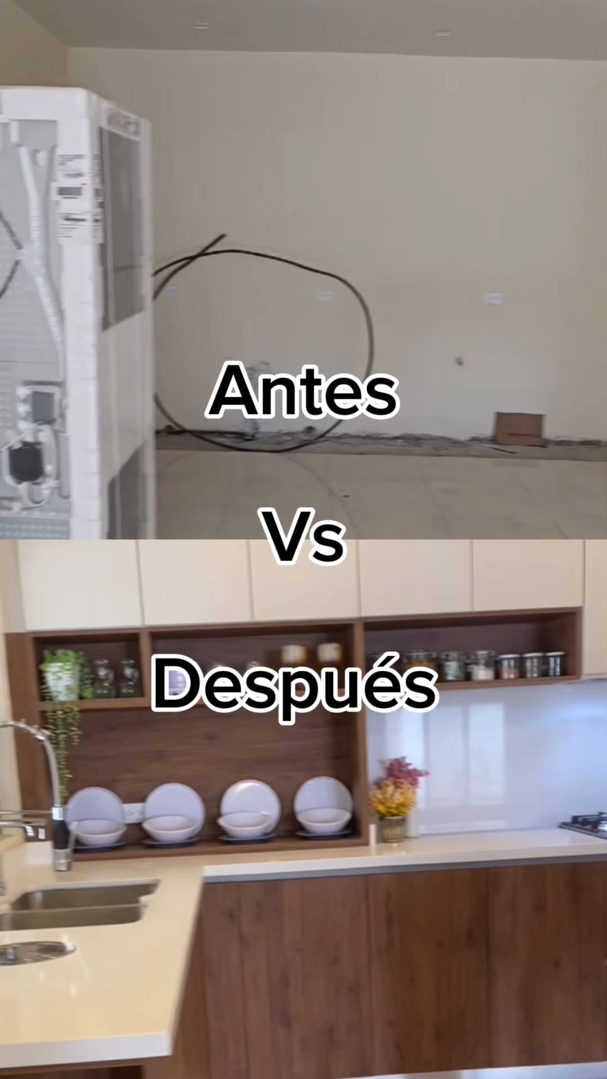 📍El antes y después que te hará soñar con tu próxima cocina 😍🔥 Te ...