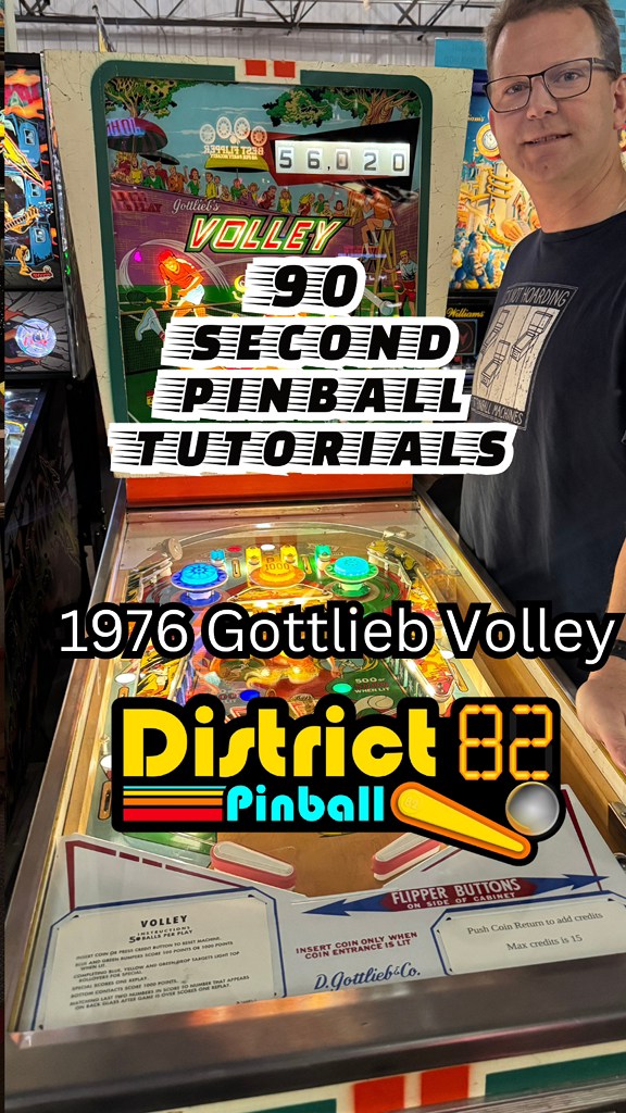 90 Second Gameplay Tutorial for 1976 Gottlieb Volley Pinball Machine ...