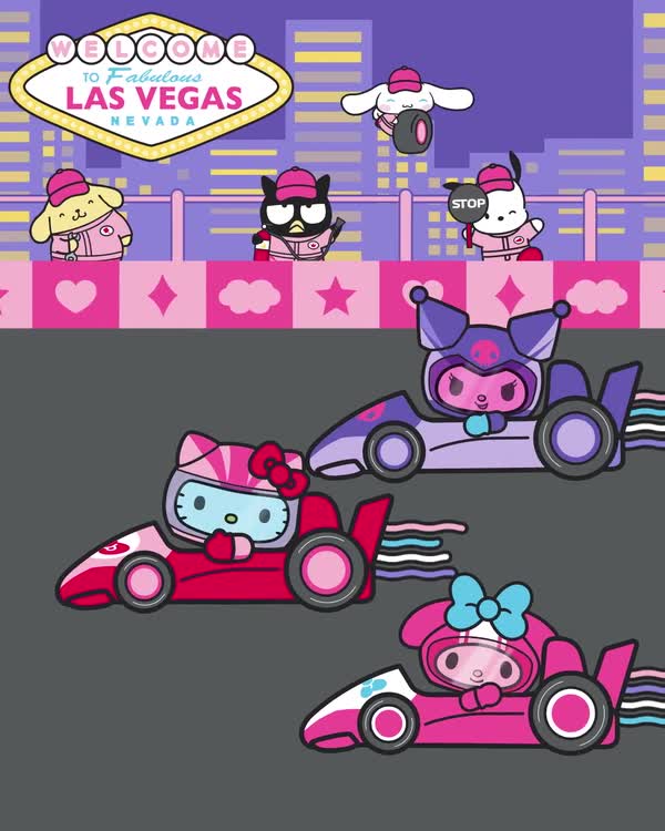 Serving speed and a whole lot of supercute 🏎️💕 Hello Kitty and Friends ...