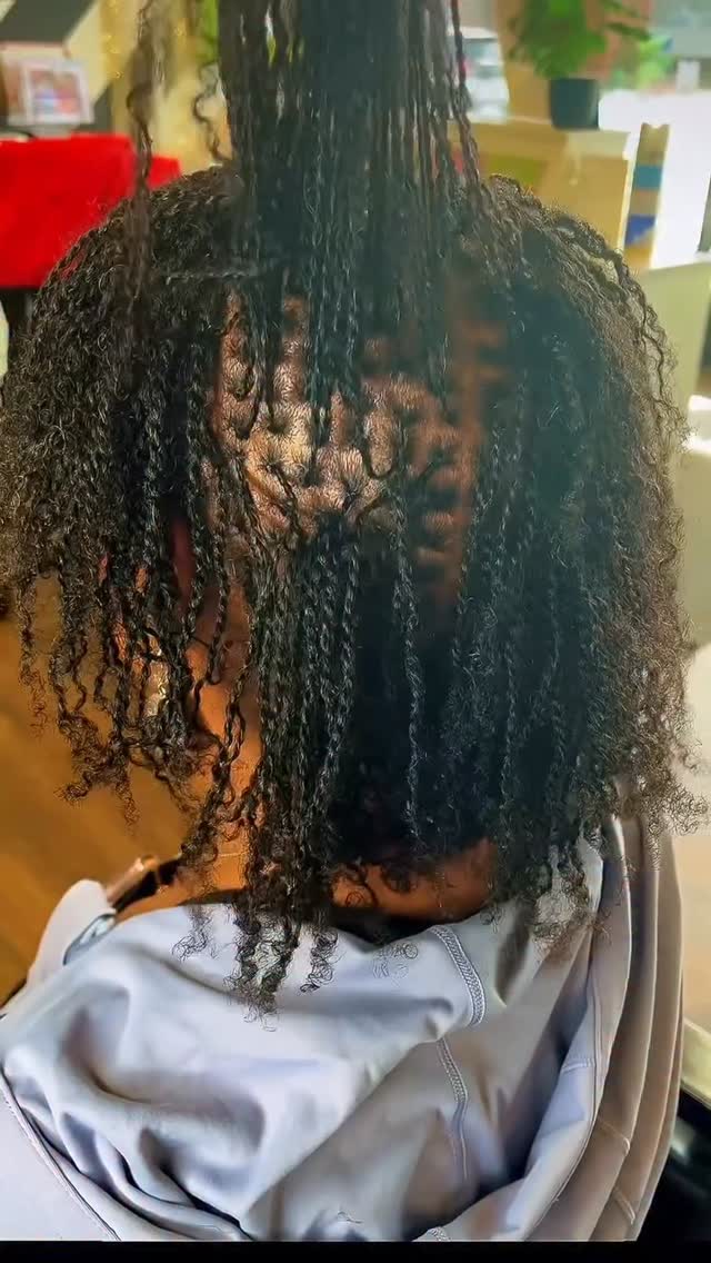 “Micro Locs Natural Hair “Book ️@braidzbytynia 📍1216 Columbia Dr ...