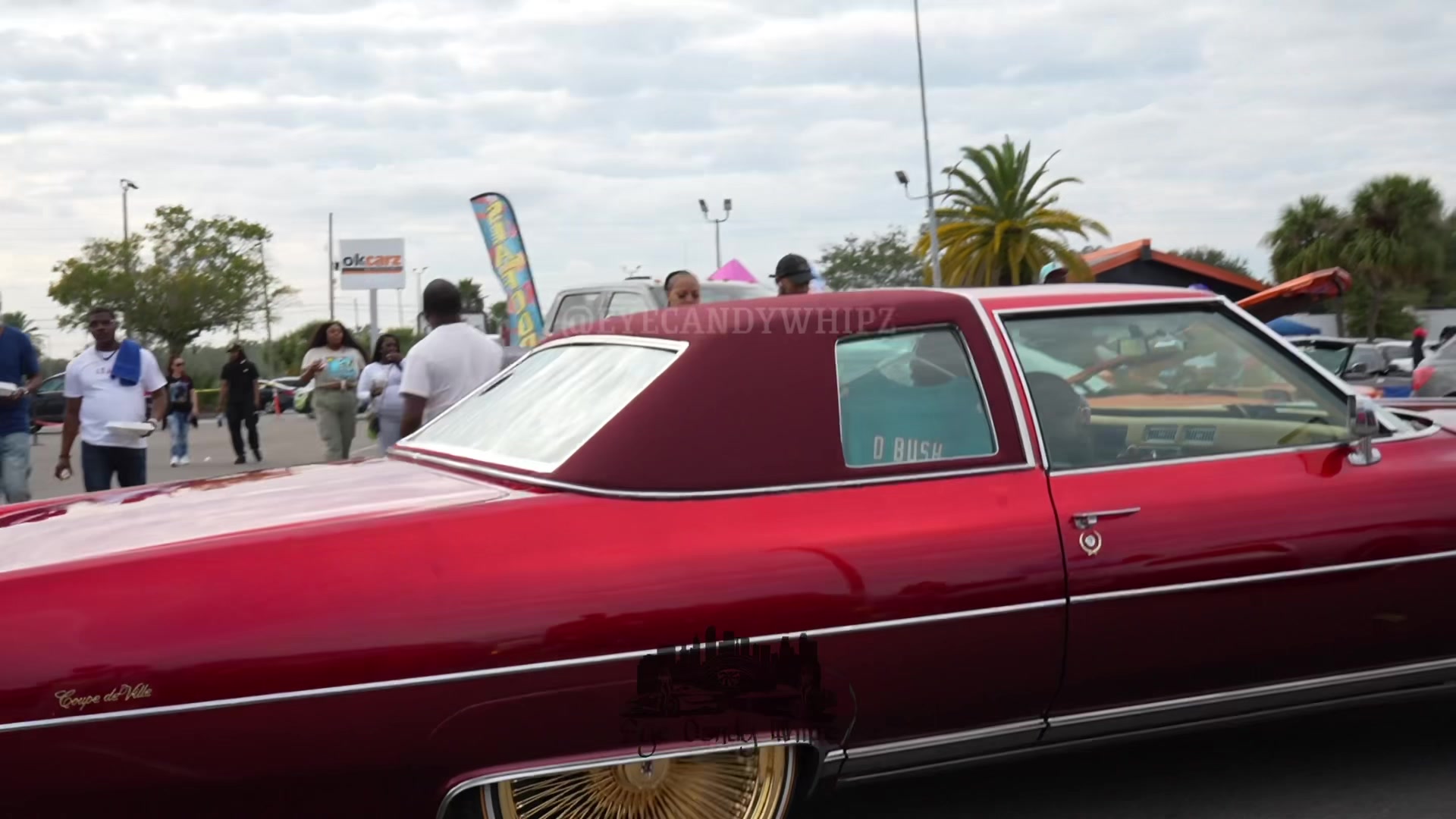 Kandy teal cadillac le cabriolet on gold Dayton wire wheels