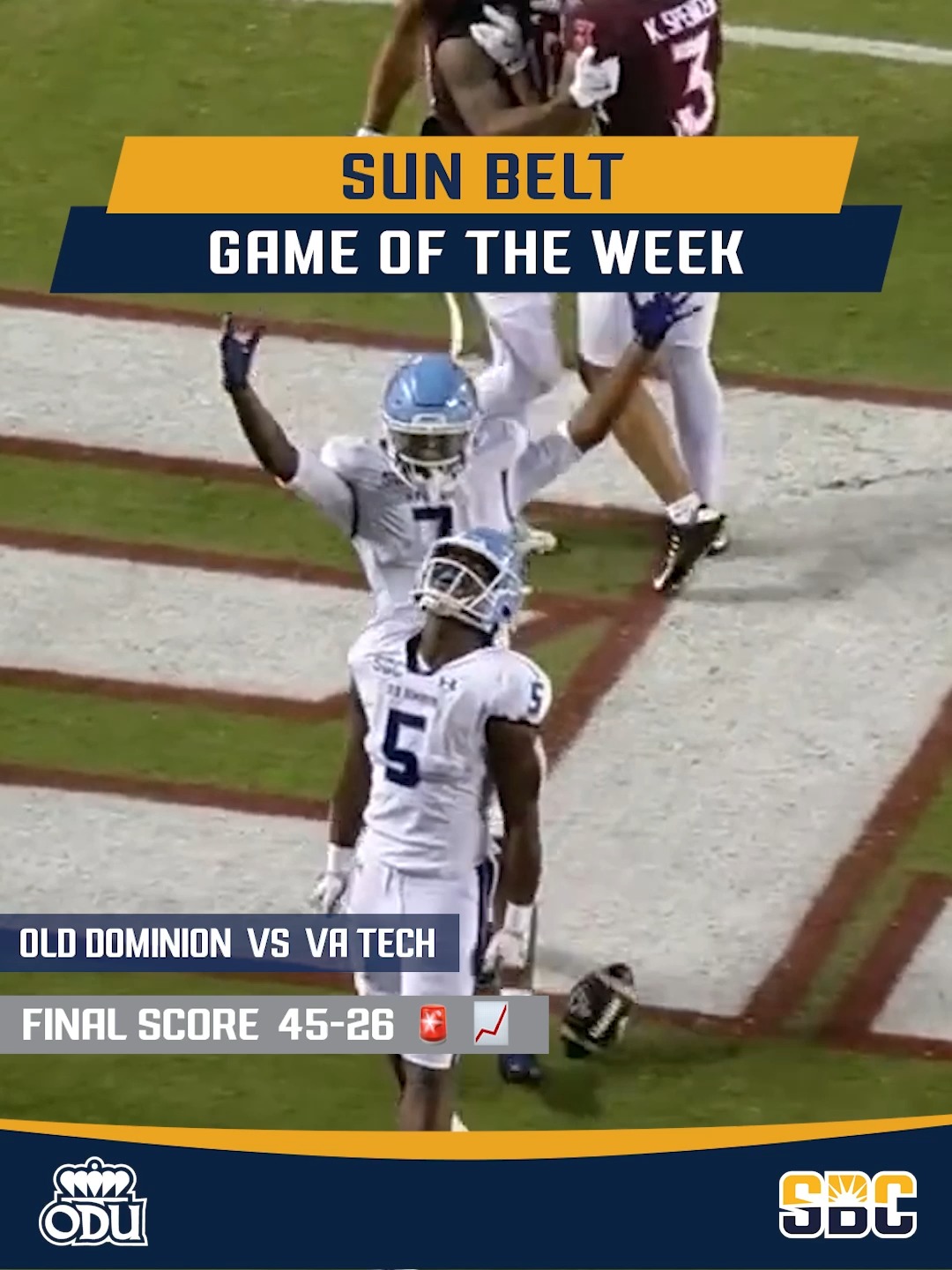 𝗠𝗢𝗡𝗔𝗥𝗖𝗛𝗦 𝗥𝗘𝗜𝗚𝗡. ODU Football races out to 31-0 lead, runs away with ...