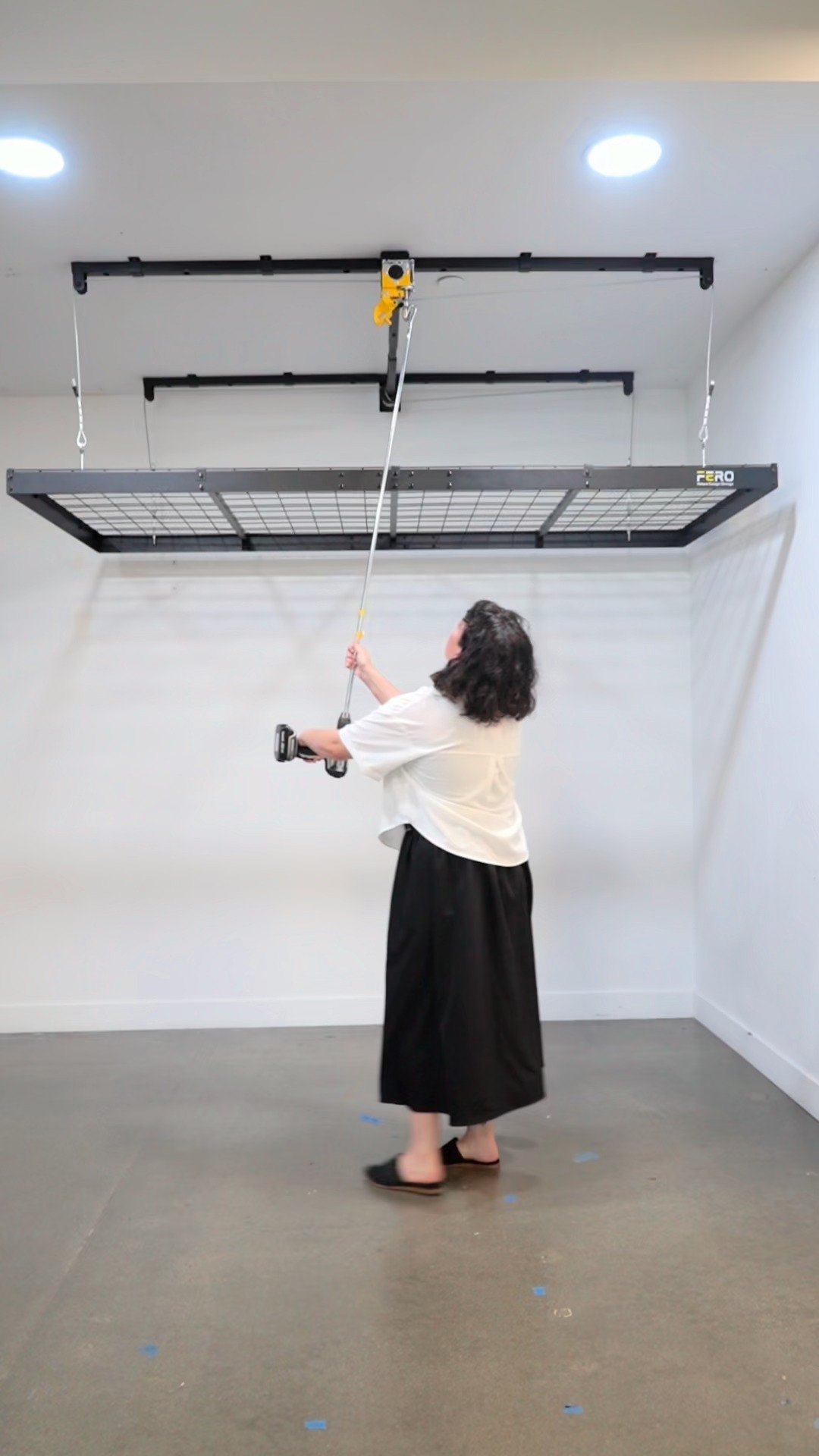 Hey ladders, meet our new 4' x 8' Storage Lift 🤝 Our brand new ceiling ...