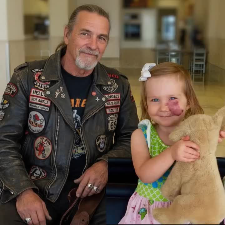 Biker asked to adopt the little girl whom everyone rejected because of ...