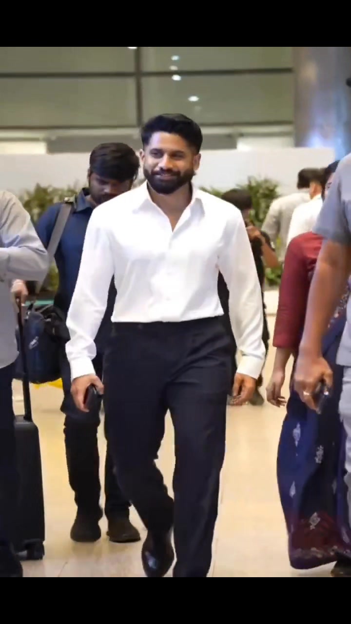 naga chaitanya formal dresses back in Hyderabad after receiving Best Actor award for Thandel at inagural INCA Awards, Mumbai 💥 | Naga Chaitanya Style_Lily