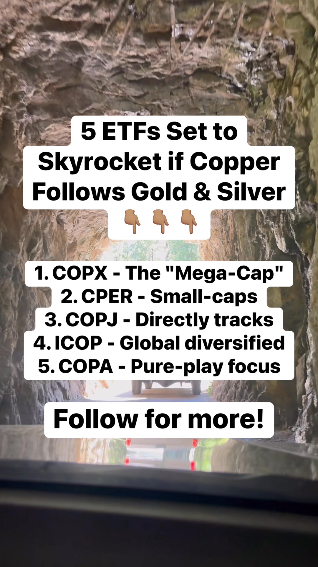 5 ETFs Set to Skyrocket if Copper Follows Gold & Silver👇🏽 1. COPX ...