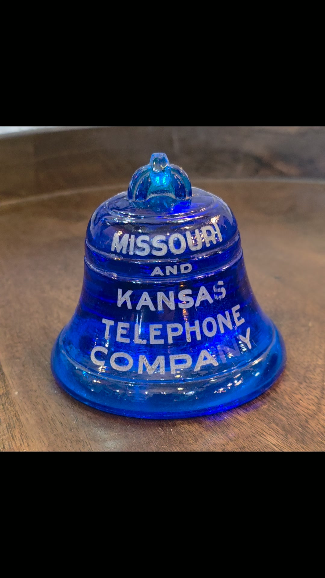 アンティーク Missouri and Kansas Telephone Company Cobalt Blue Advertising