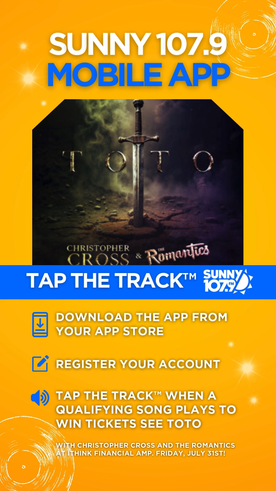 Listen. Tap. Win. 🎶 Play Tap the Track™ on the FREE Sunny1079 Mobile ...