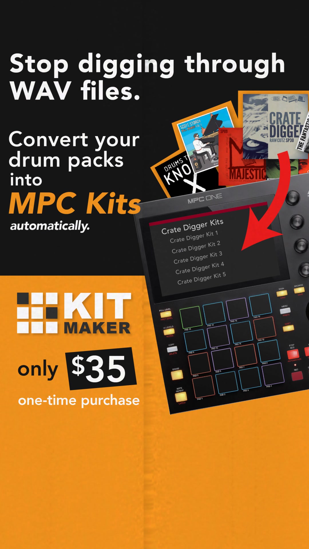 Turn drum sample packs into MPC kits—automatically. Kit Maker takes ...