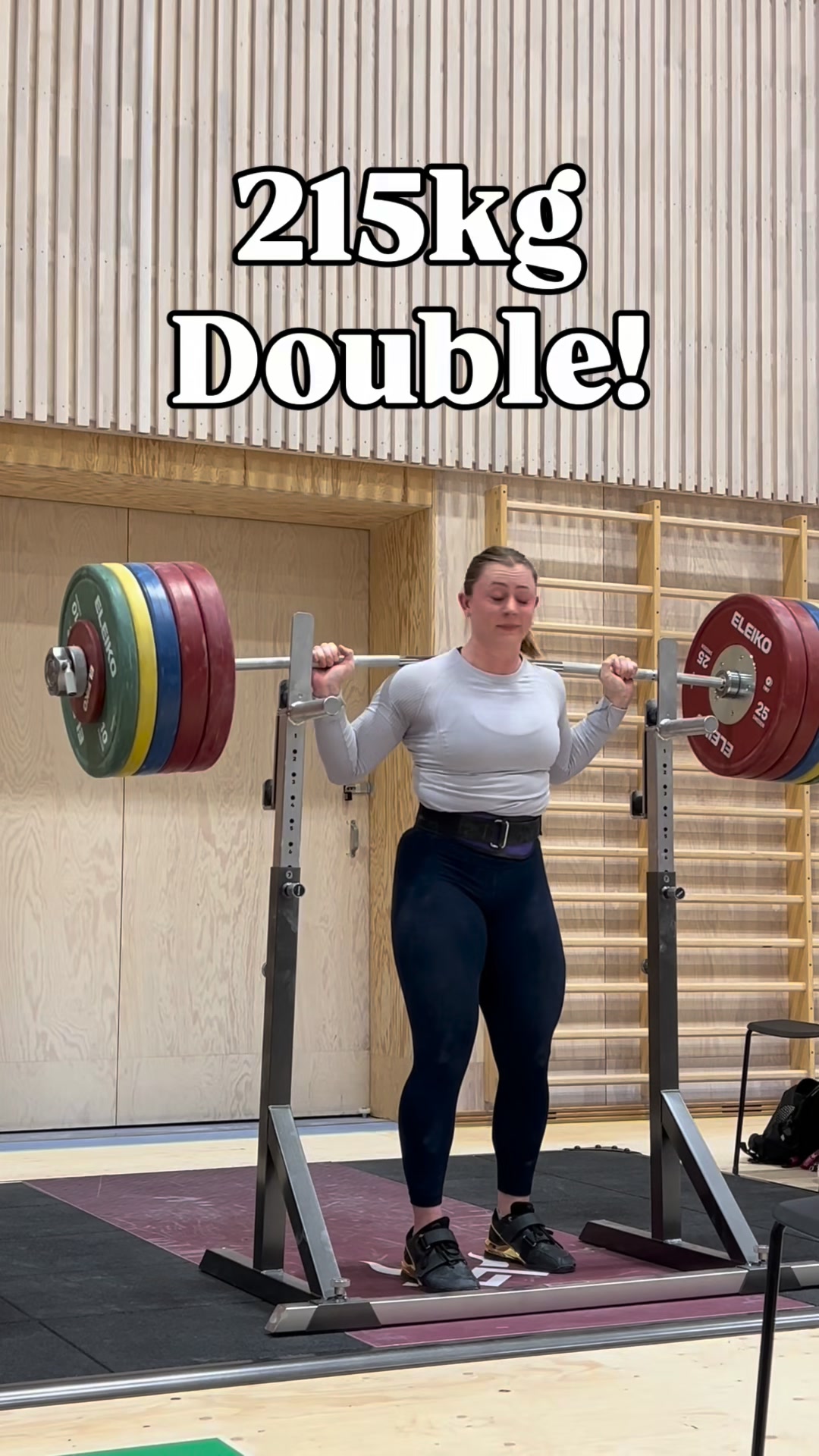 Olivia Reeves (73kg ish USA 🇺🇸) 215kg / 474lbs Squat Double! # # ...