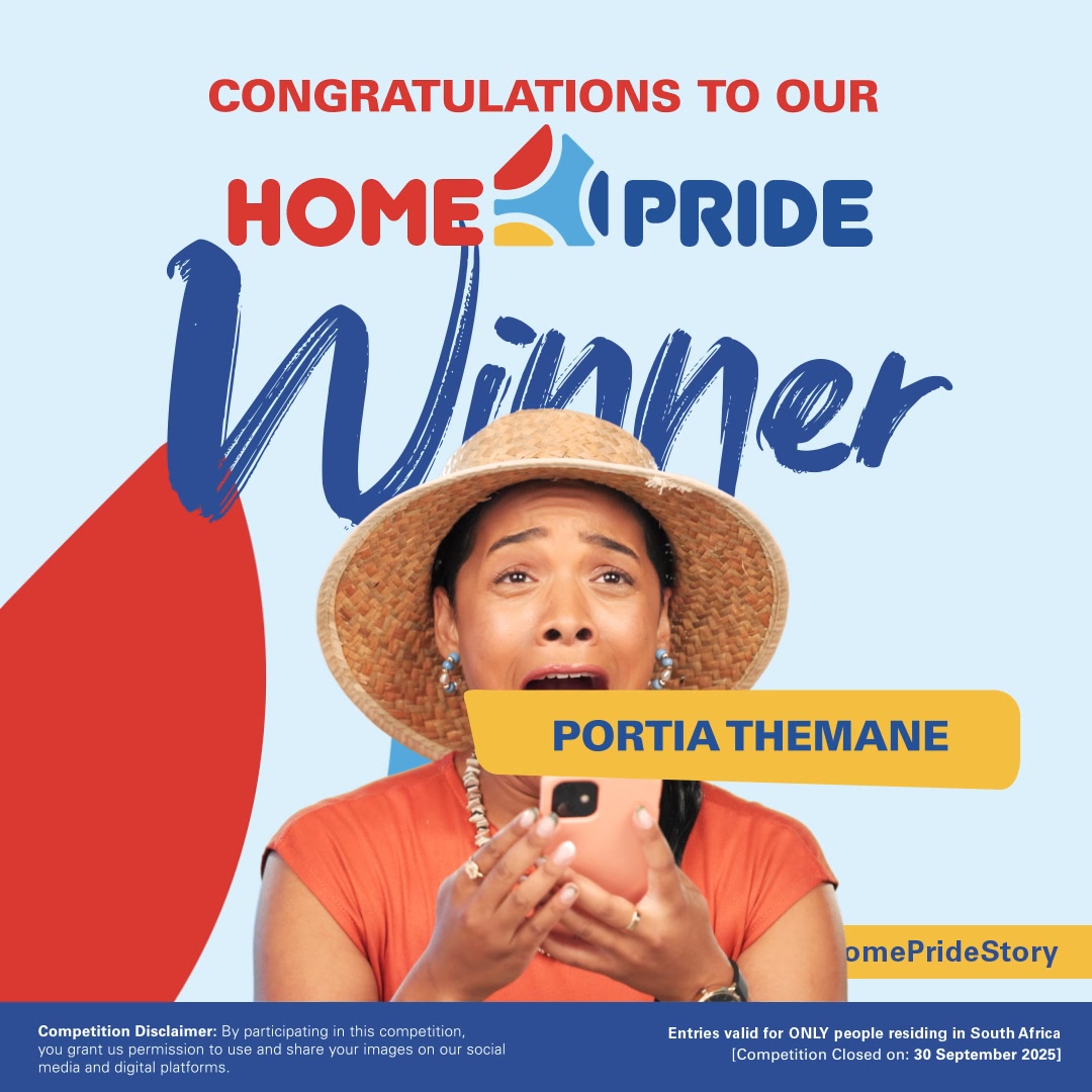 Congratulations to our #HomePride winner, Portia Themane!🎉 Thank you ...
