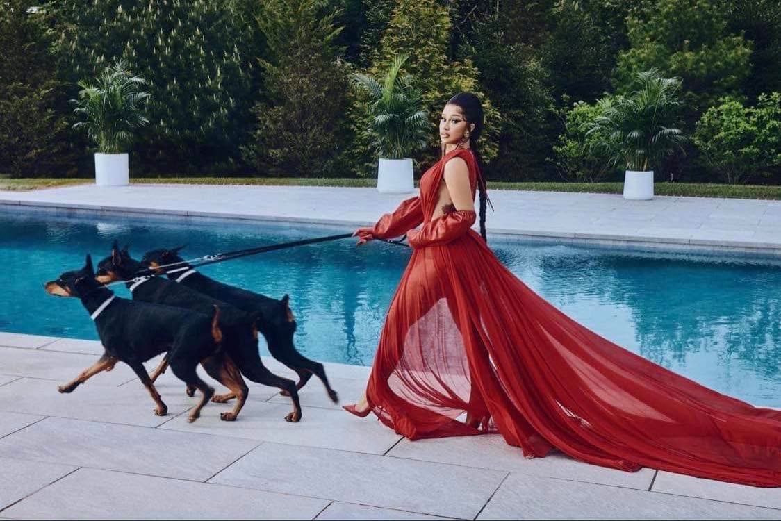 cardi b birthday red dress wished me happy and reposted me The Best Bachelorette Party twirl Size:US 2P