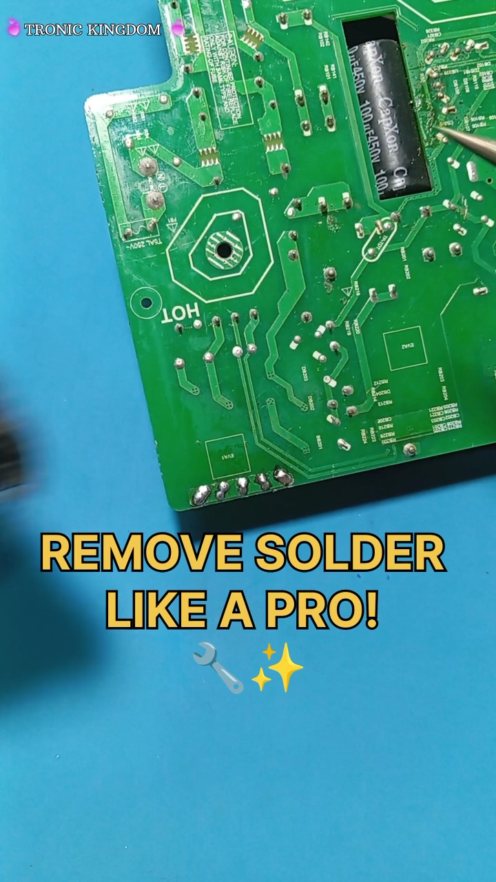Remove Solder Like a Pro! 🔧 (Simple PCB Cleaning Trick) #electronics # ...