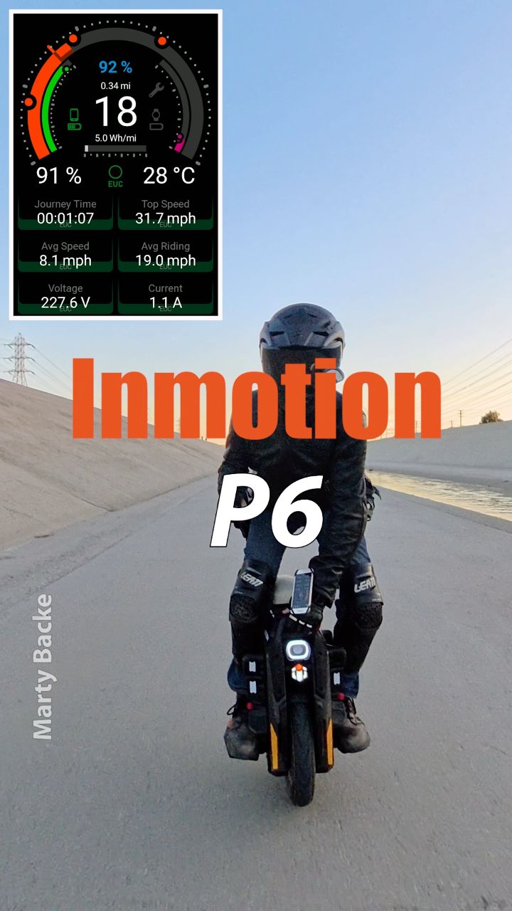 Trying my hand at some faster riding with the @inmotion_global P6 ...