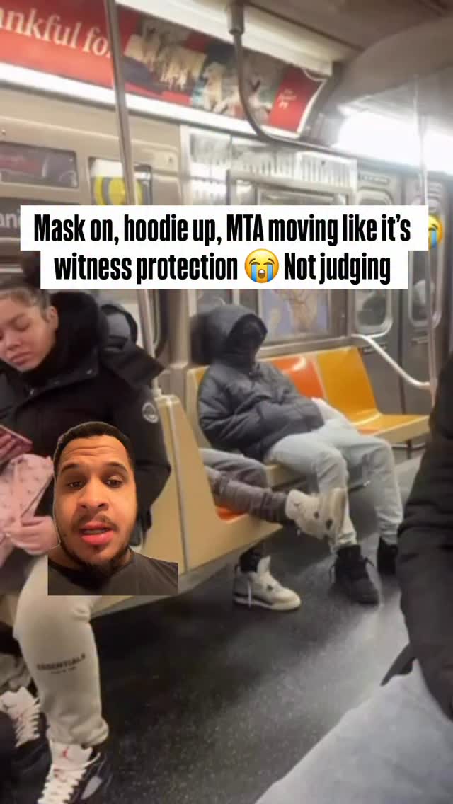 Mask on, hoodie up, MTA moving like it’s witness protection 😭 Not ...
