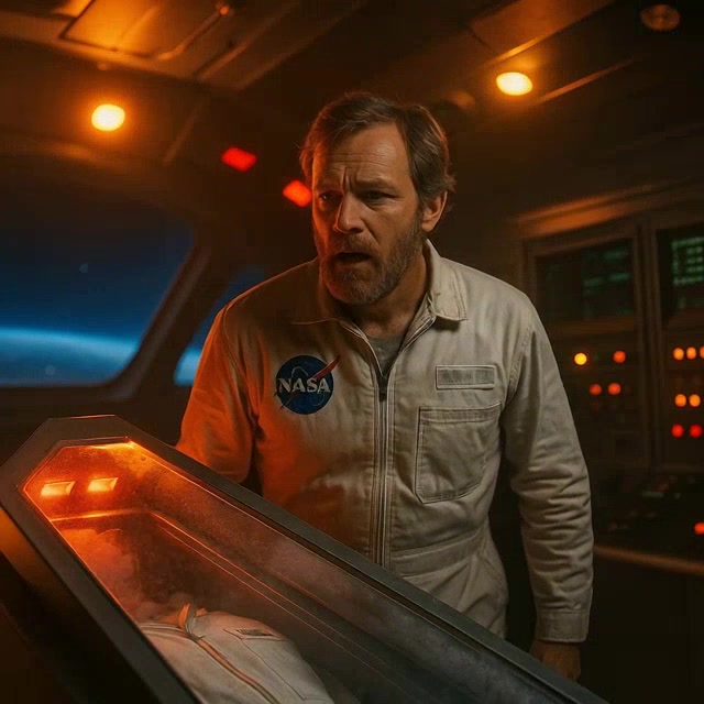 The commander (Colonel Philip Rollins) rises from an open hibernation ...