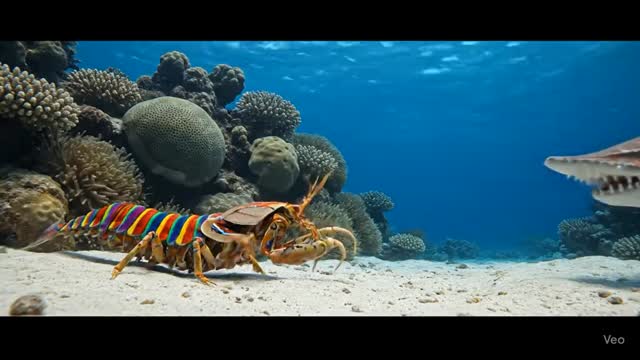 Mantis Shrimp Punches Red Sawfish #mantisshrimp #sawfish #animal #ocean ...