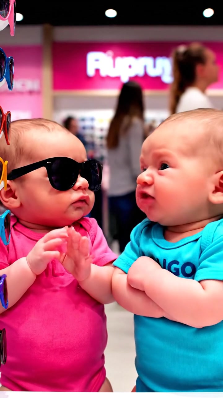 Bébé Chloé et bébé Hugo chez le vendeur de lunettes #teamsolaria #bebe ...