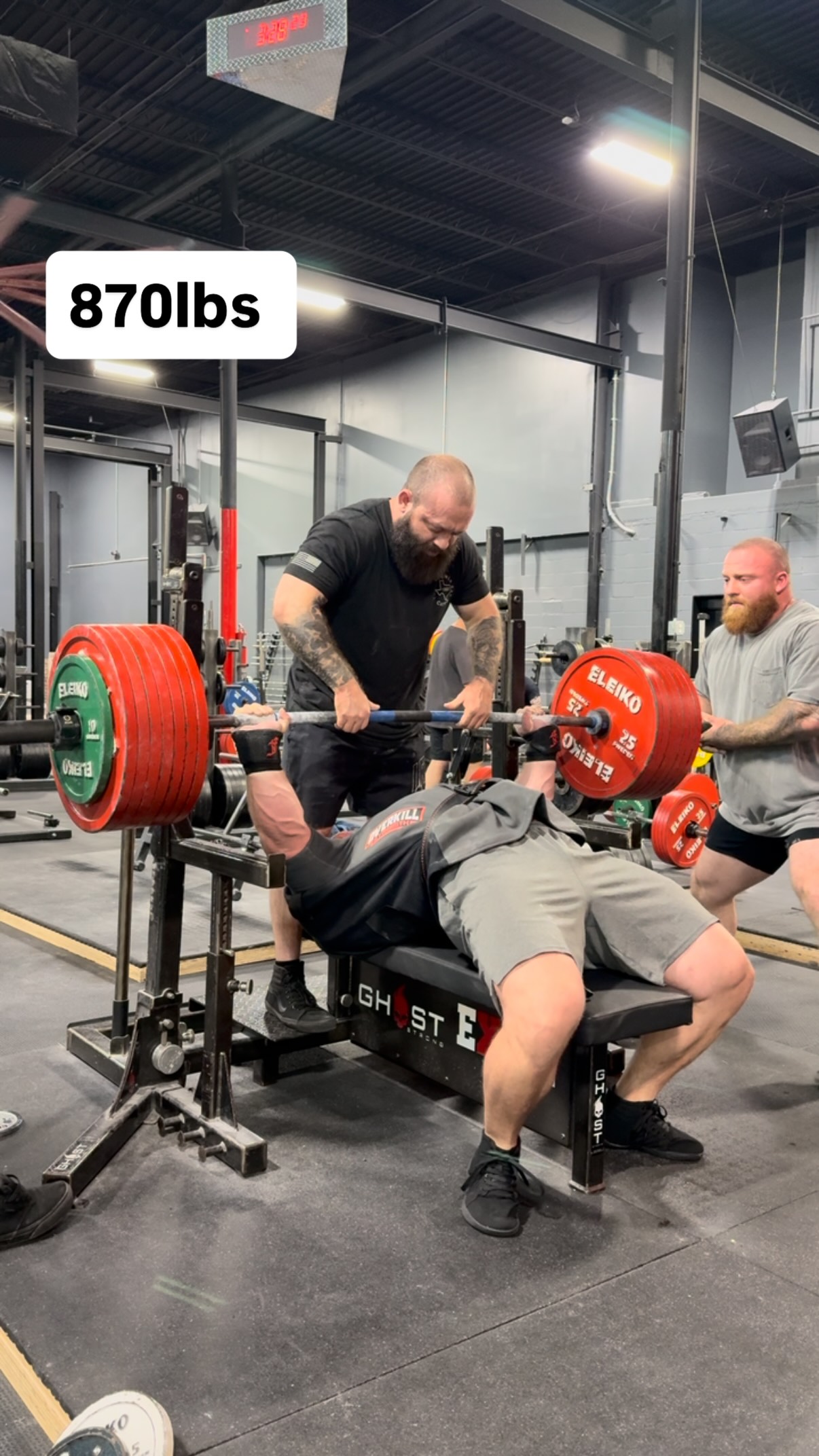 Last heavy bench for @worldpowerorg 870lbs and 825lbs #powerlifting # ...