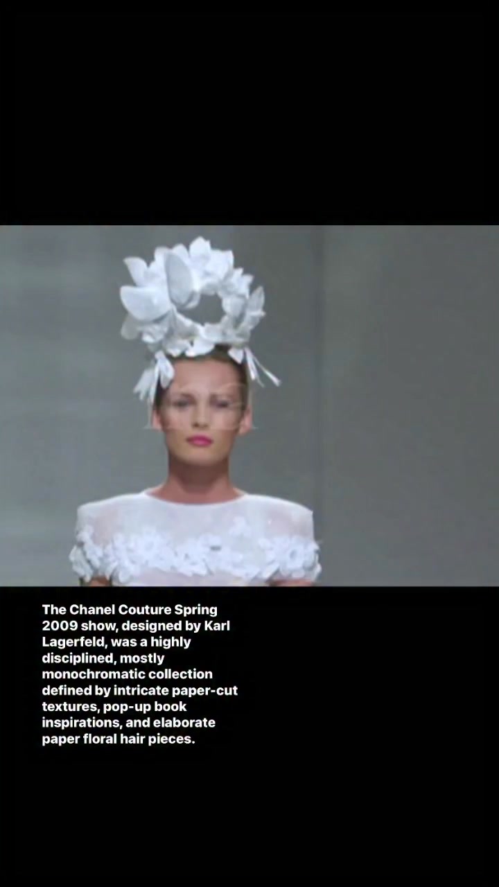 The Chanel Couture Spring 2009 show, designed by Karl Lagerfeld