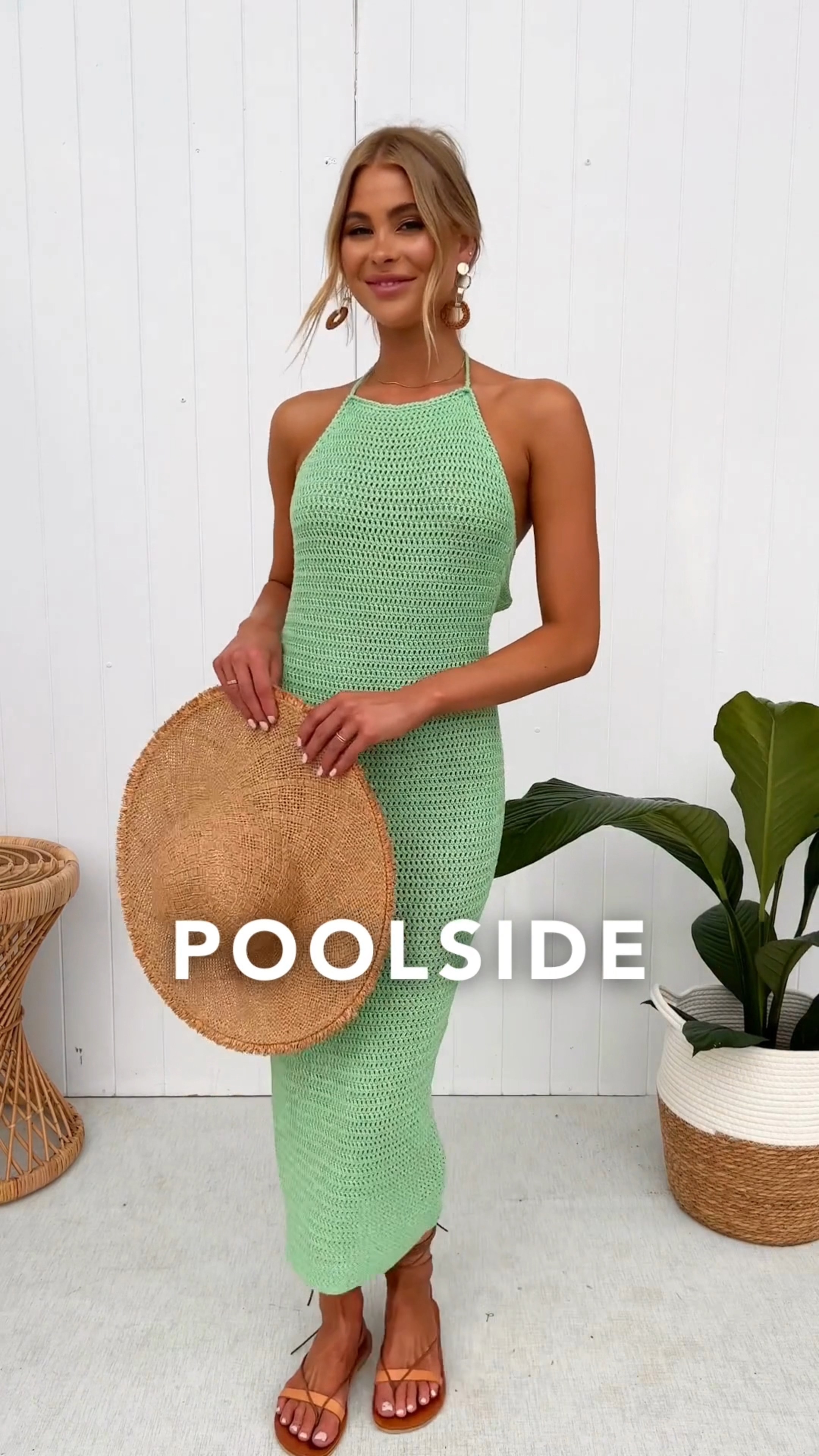 julia crochet halter midi dress Vacay vibes 🌴 Shop the exclusive & restocked now! As seen on @sarah.marschke Beginningboutique