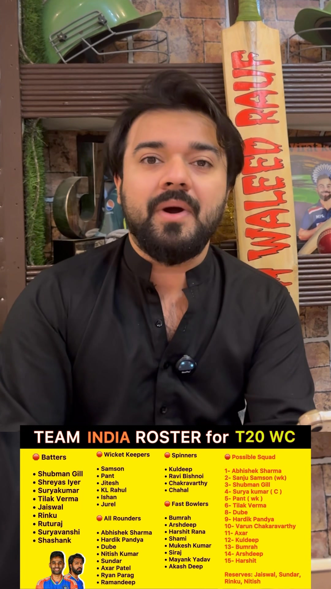 India T20 worldcup 2026 likely Squad and Pool of 35 players | Ch Waleed ...