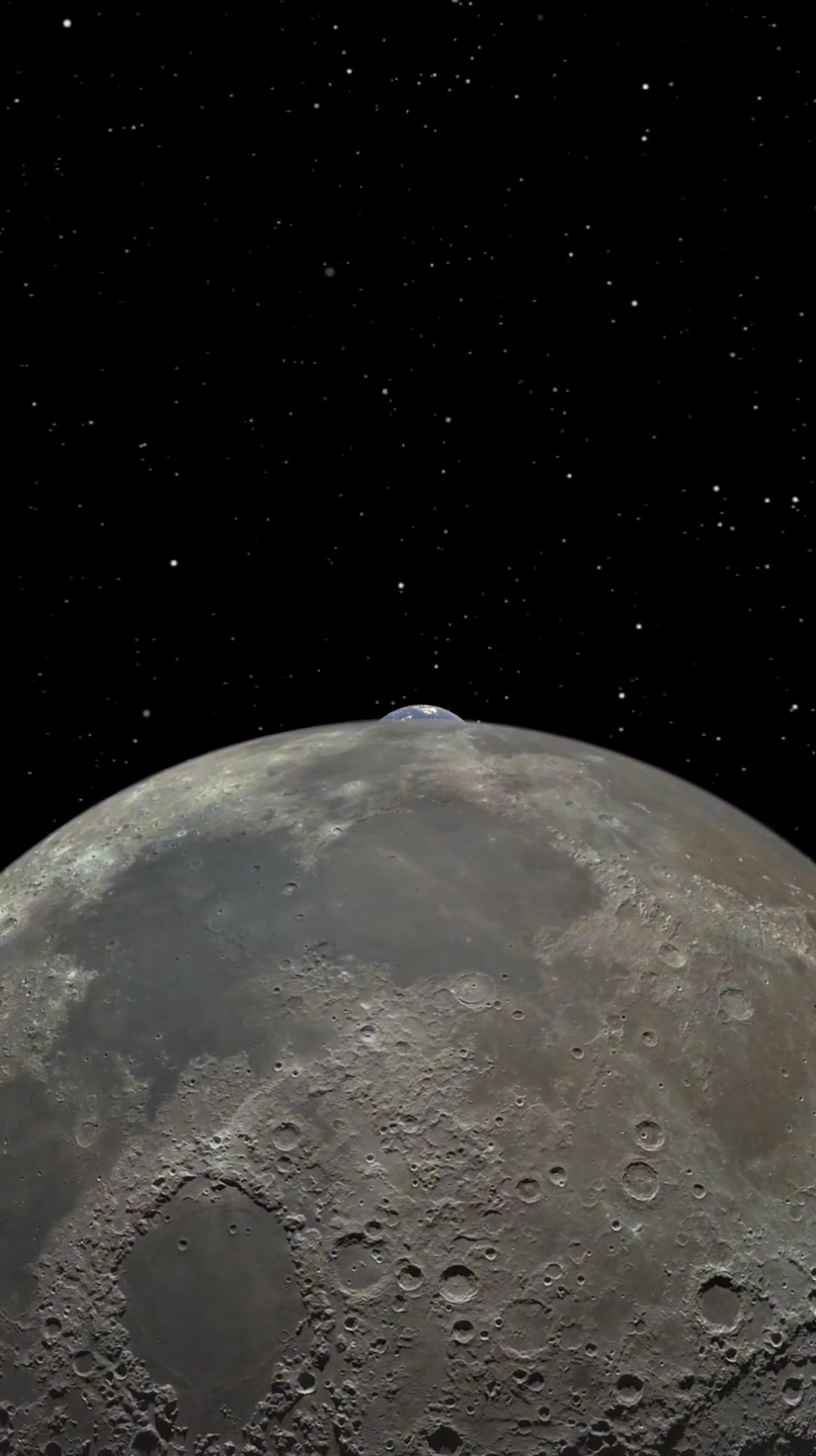 Stunning View of Earth With Its Moon From Space From the vastness of ...