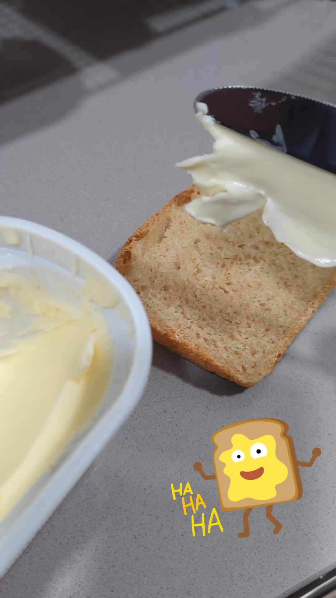 I just wanted to slap some butter on it! Would have been easier if it ...