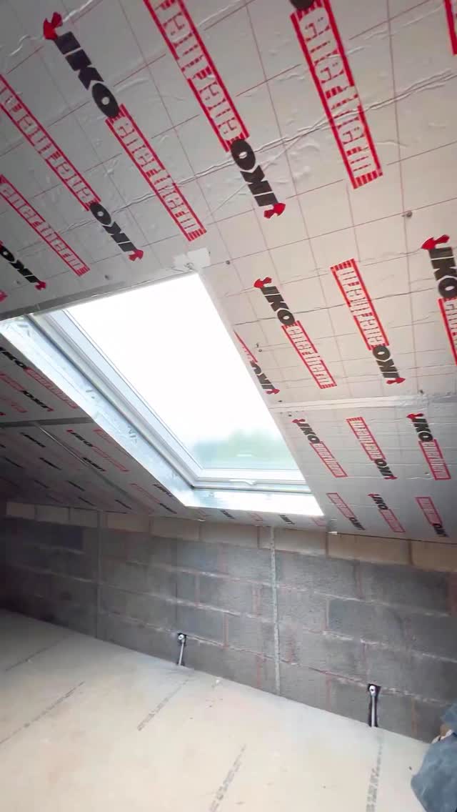HAPPY SUNDAY 😀 Plasterboarding the room above the garage complete ...