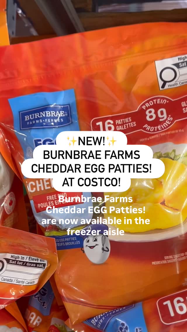 NEW COSTCO FIND!!! @BurnbraeFarms Cheddar EGG Patties are NOW available ...