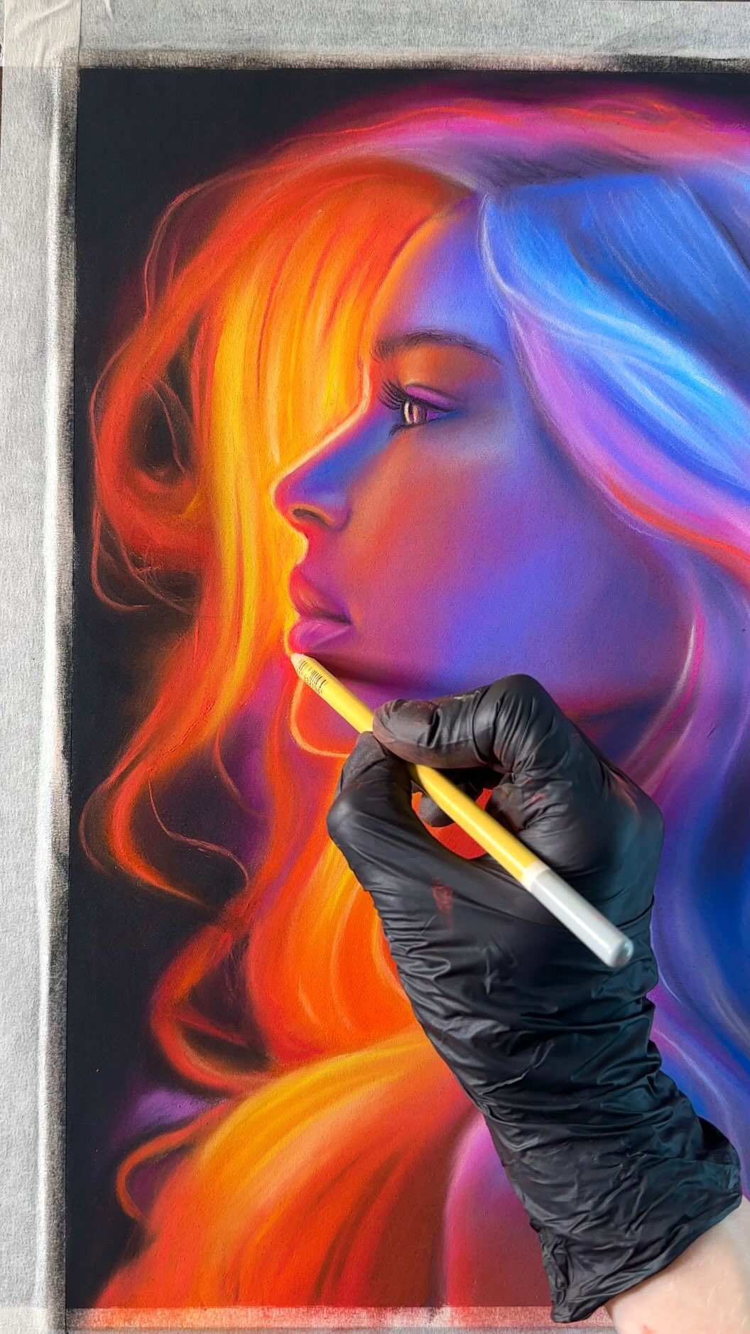 Pastel Study: ‘Sol Flare’ This pastel study is inspired by the duality ...