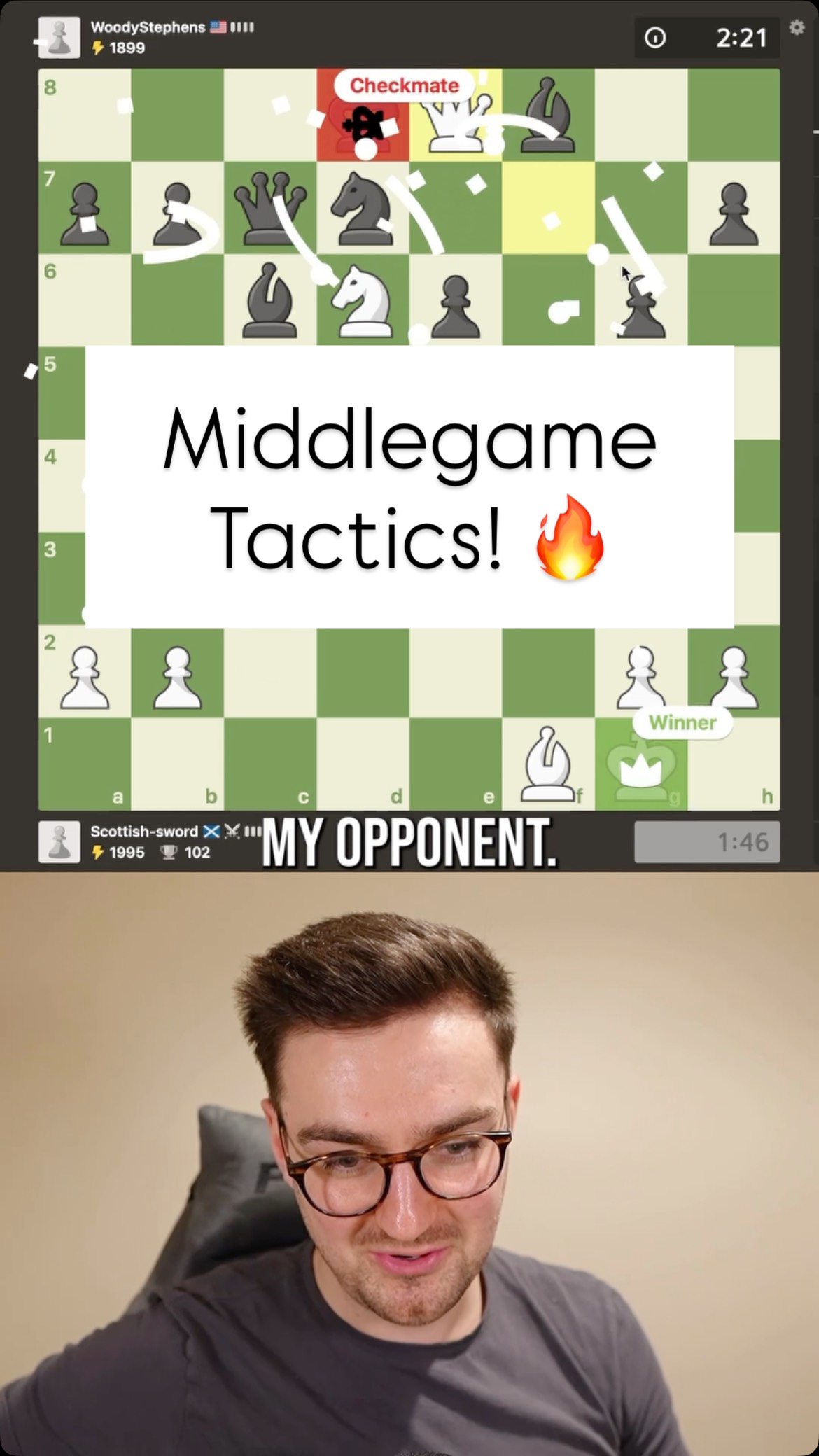 Middlegame Tactics - #chess #chessgame #chesstactics #chesscom # ...