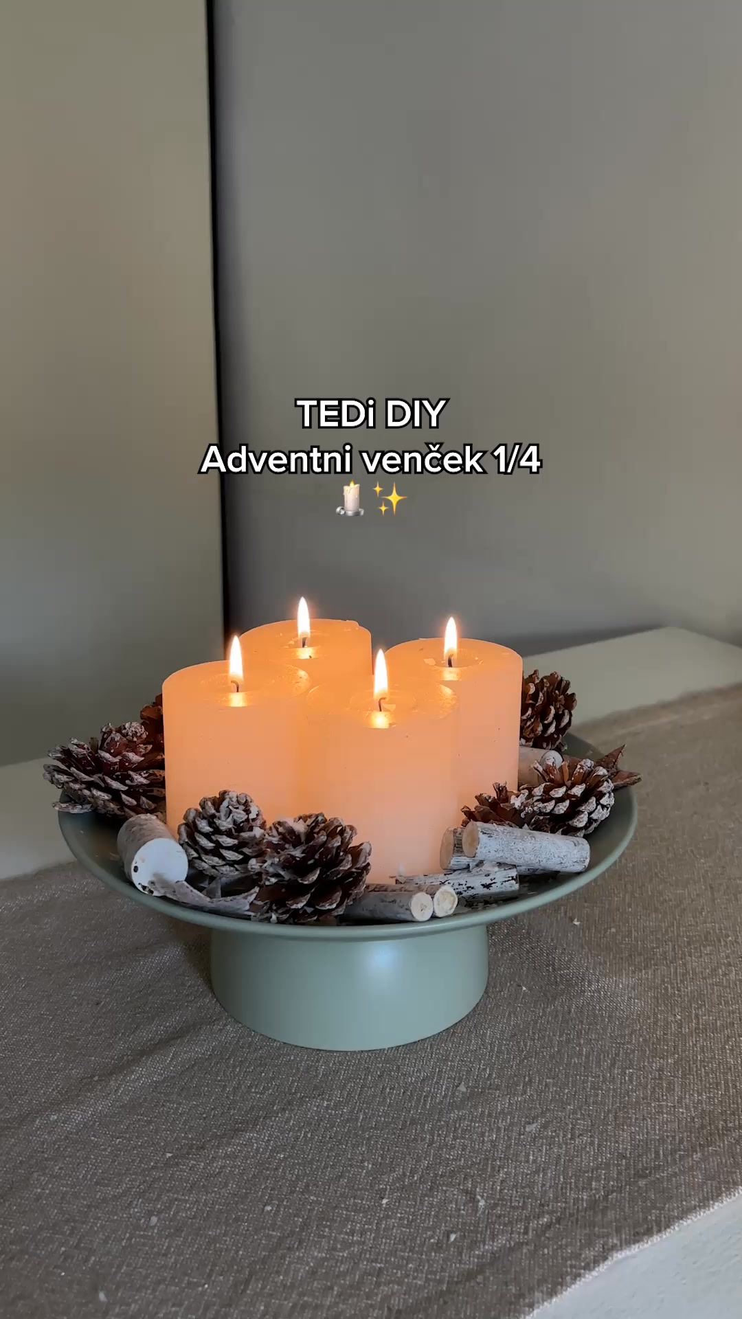 TEDi DIY | Adventni venček, 1. del 😍🤍💫, #TEDi #DIYBožič #AdventniVenček #BožičnaDekoracija #TEDiBožič | TEDi Slovenija