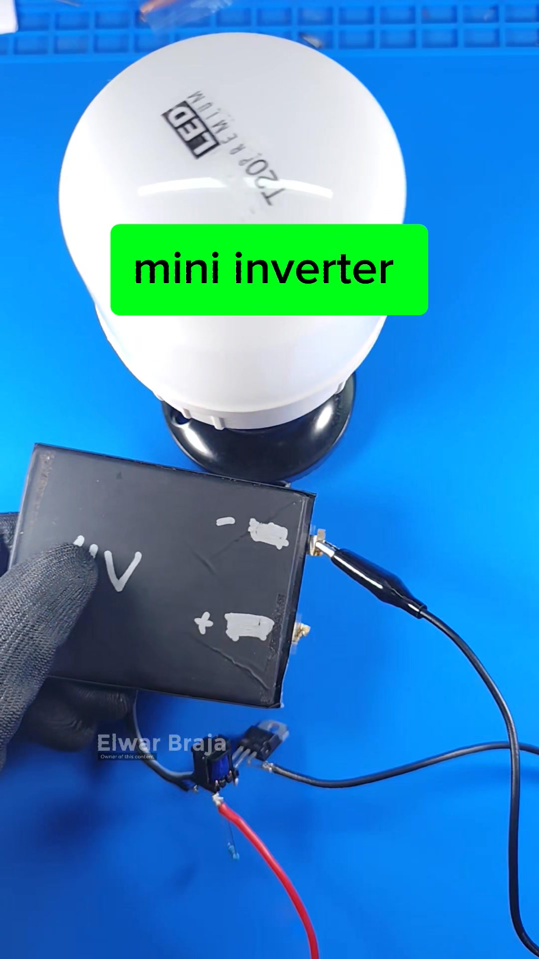 mini inverter. #inverter #DCtoAC #Battery #Transistor #ElectricLight # ...