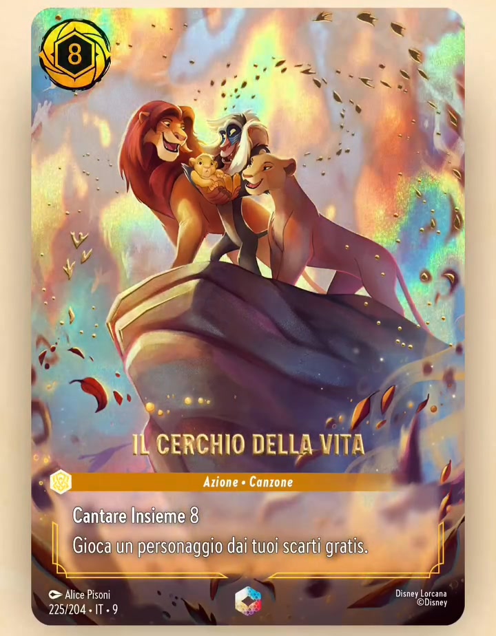 circle of life lorcana card Disney Lorcana: The Lion King Playmat The fabric top protects cards from wear and tear while the anti Disney Lorcana Attack of the