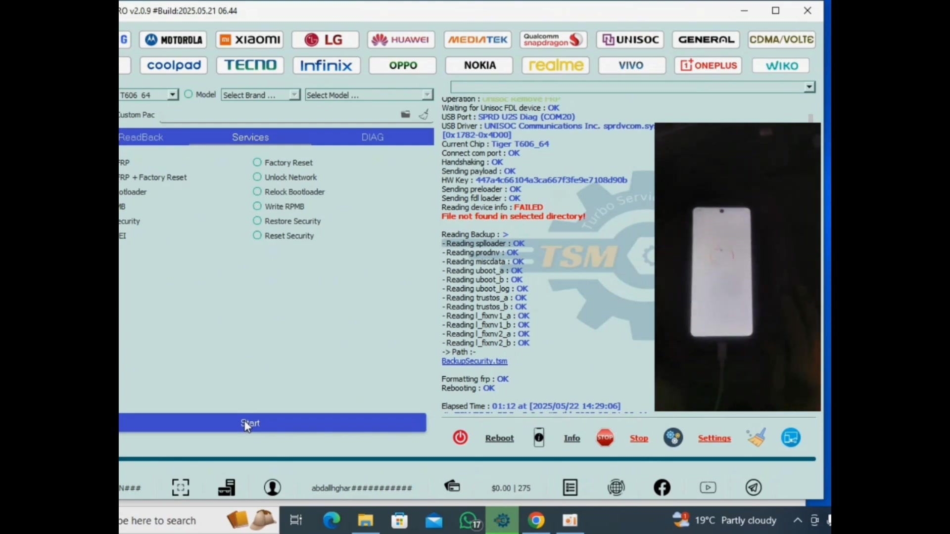 TSM Pro - Remove frp MOTO E14 CPU SPD VIA TEST POINT MODE | GeckoTeam MX