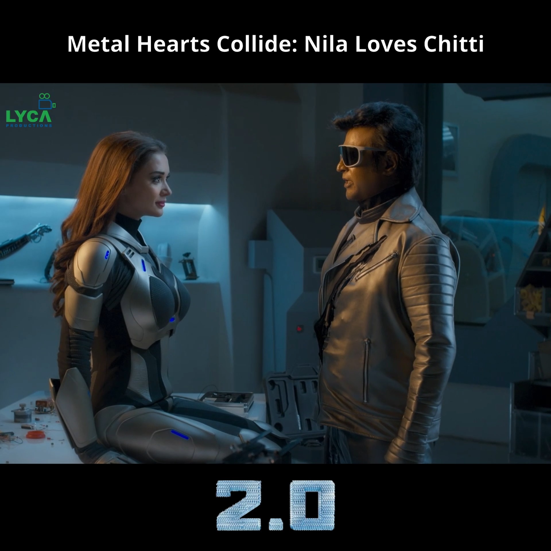Metal Hearts Collide- Nila Loves Chitti #2.O #rajinikanth #chitti # ...