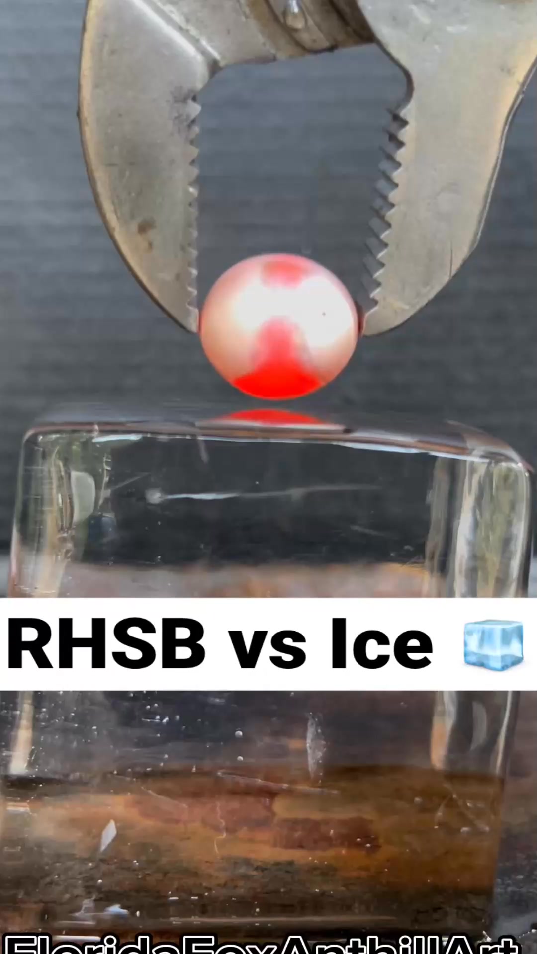 RHSB vs Ice 🧊#RHSB #satisfying #experiment #redhot | High 139 | Facebook