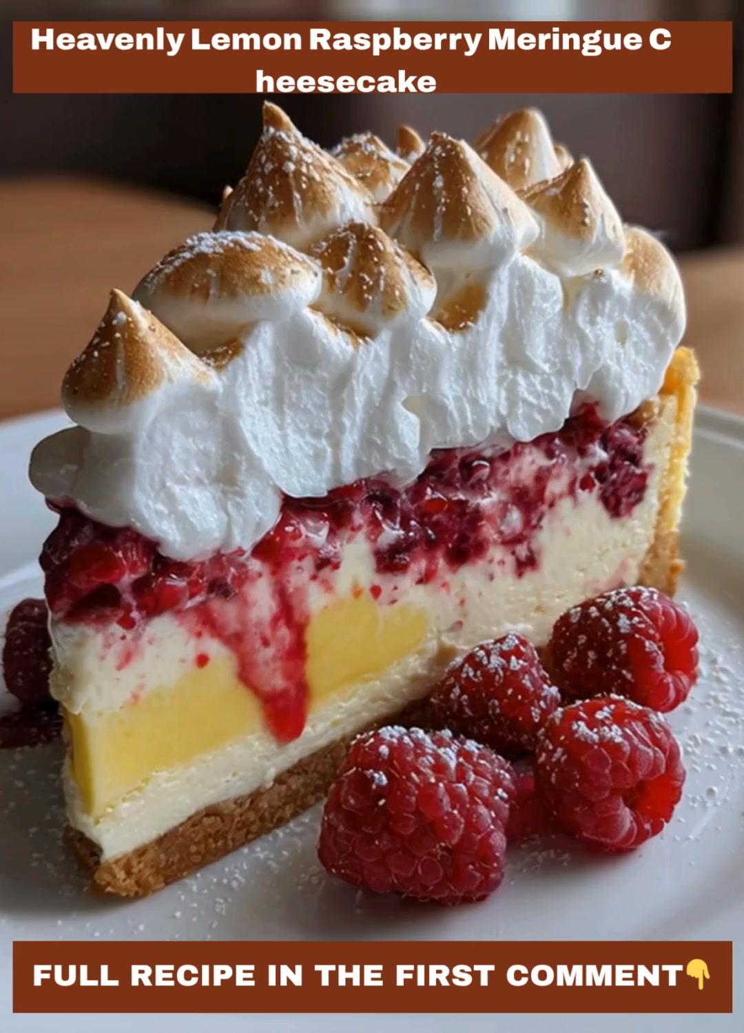 Heavenly Lemon Raspberry Meringue Cheesecake Ingredients: Crust: 1 ½ ...