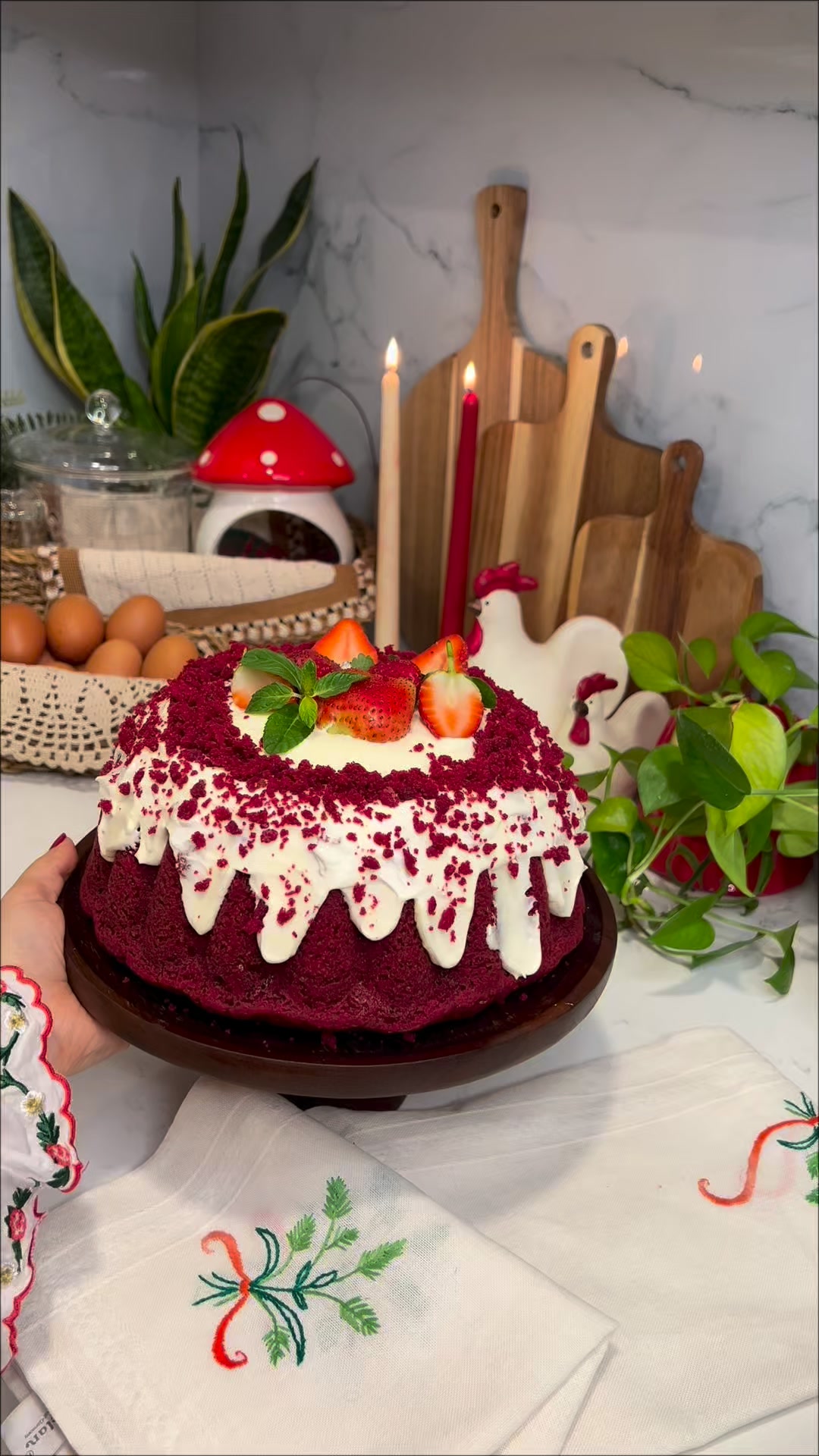 كيكة الريد فيلفت 🍰 ألذ وصفة لجو الشتاء ومناسبات راس السنة ️ ناعمة، هشة ...