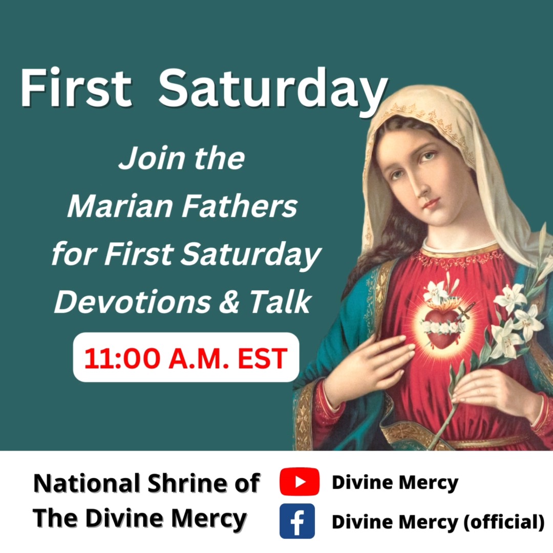 Reminder: First Saturday! ️ TODAY, July 6, join Father Chris Alar, MIC ...