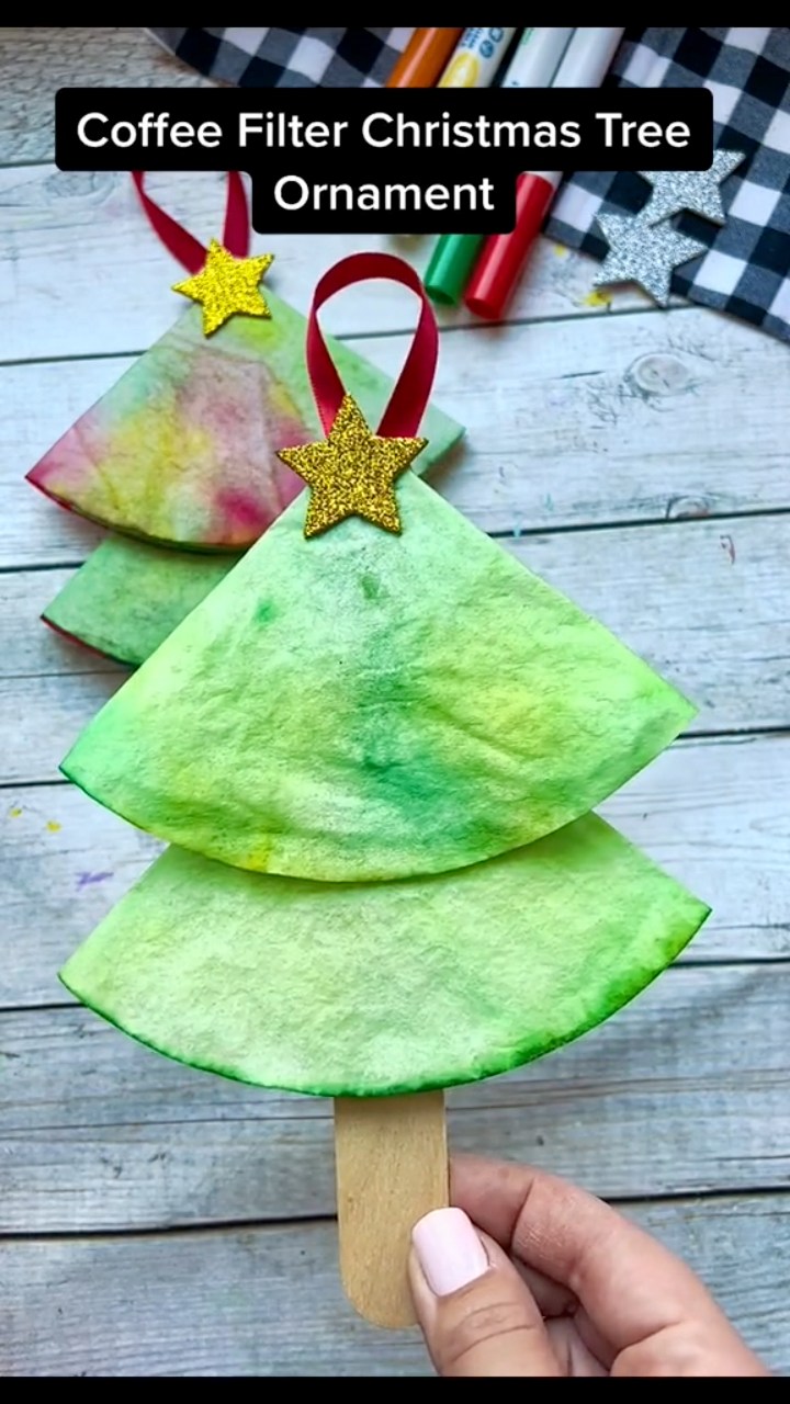 Coffee Filter Christmas Tree... - I Heart Arts n Crafts | Facebook