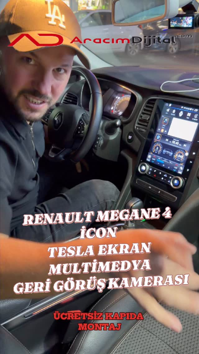 🚗 Megane 4 Icon’a tam uyumlu Tesla ekran uygulaması! Araca özel tasarım ...